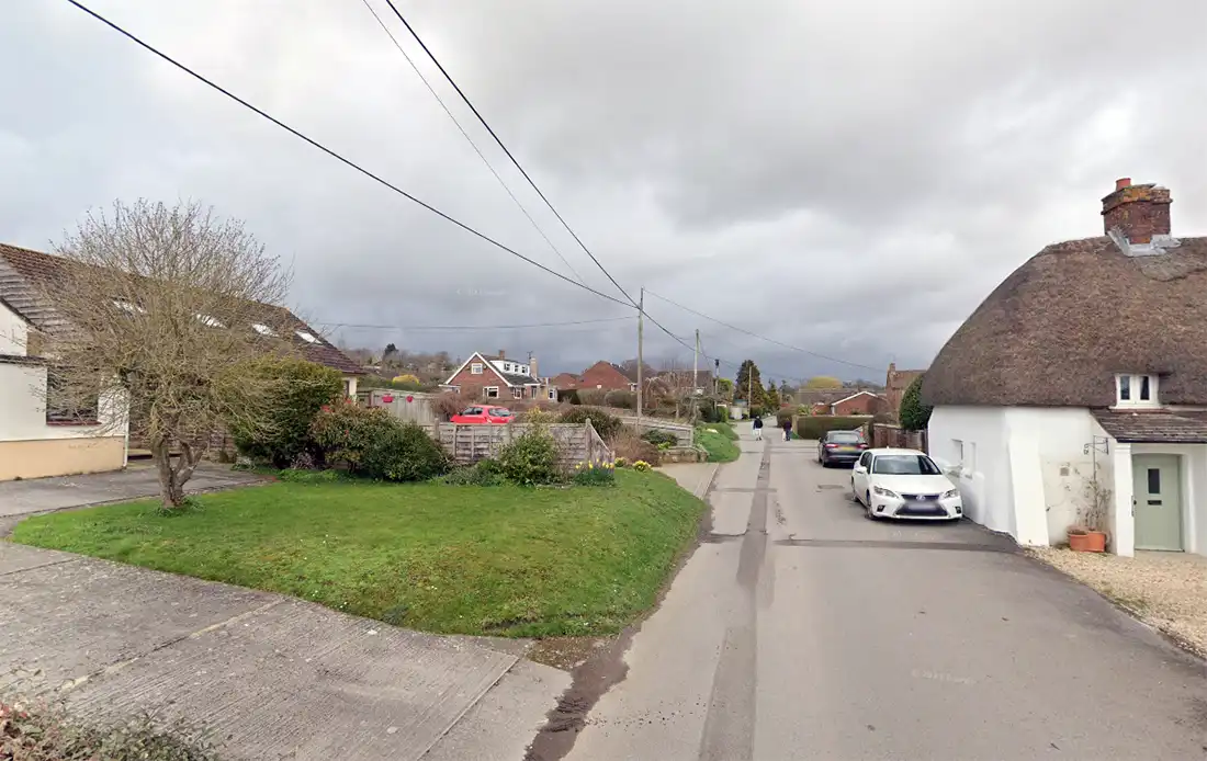 The car was parked in Tanners Lane, Shrewton. Picture: Google