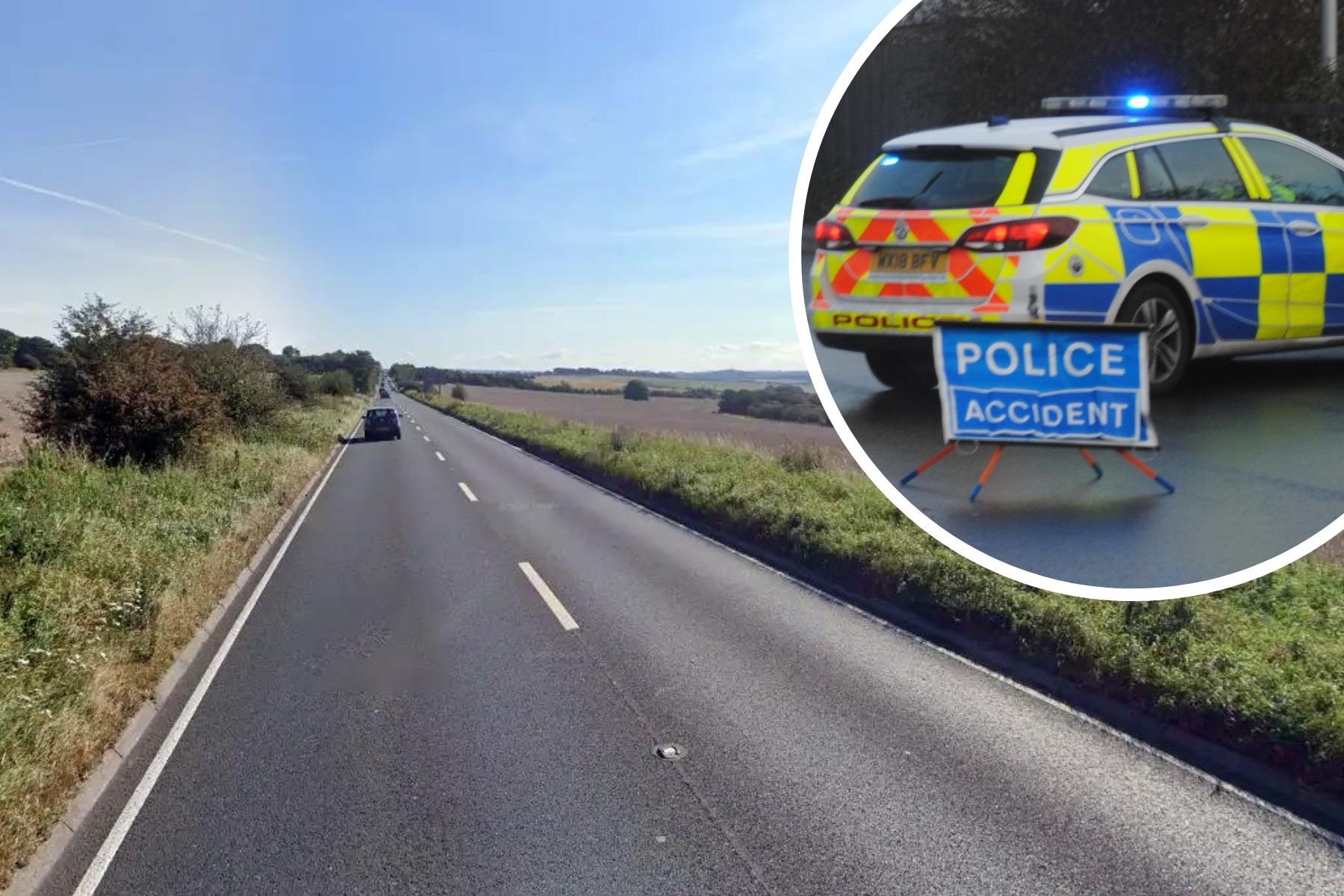 Driver freed from car after A303 crash near Willoughby Hedge