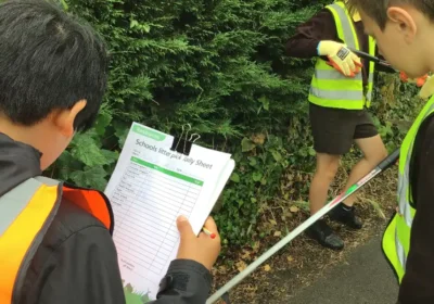 School pupils are taking part in litter picks across Wiltshire