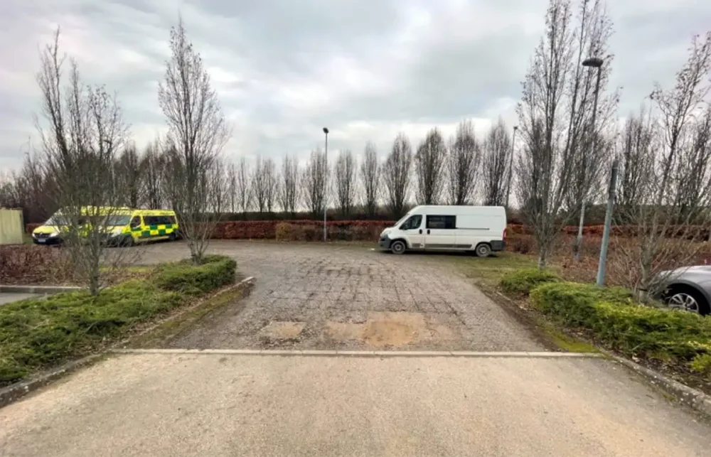 The current ambulance parking area at Solstice Park, in Amesbury. Picture: Portakabin/Wiltshire Council