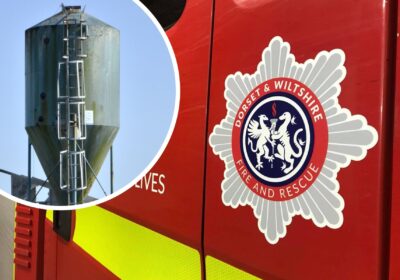 The fire was in a grain silo in Winterslow, near Salisbury
