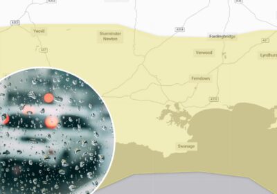 A weather warning covering Somerset, Wiltshire and Dorset is in place on Thursday. Picture: Met Office