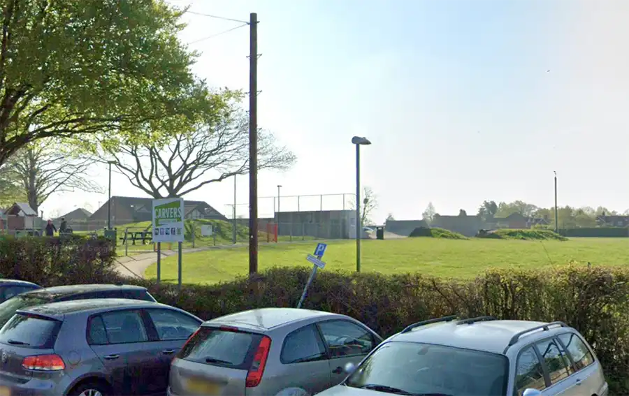 The graffiti was found at the Carvers Recreation Ground in Ringwood. Picture: Google