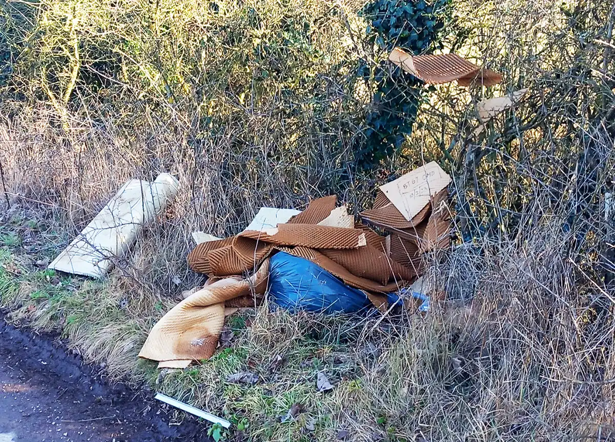 Fly-tipping in Durrington that led to a fine. Picture: Wiltshire Council