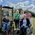 Harris Dickenson, former DIGS member, and Kez Adey, CEO of DIGS, with cllr Annie Riddle, cllr Caroline Corbin and cllr Tom Corbin Picture: Salisbury City Council