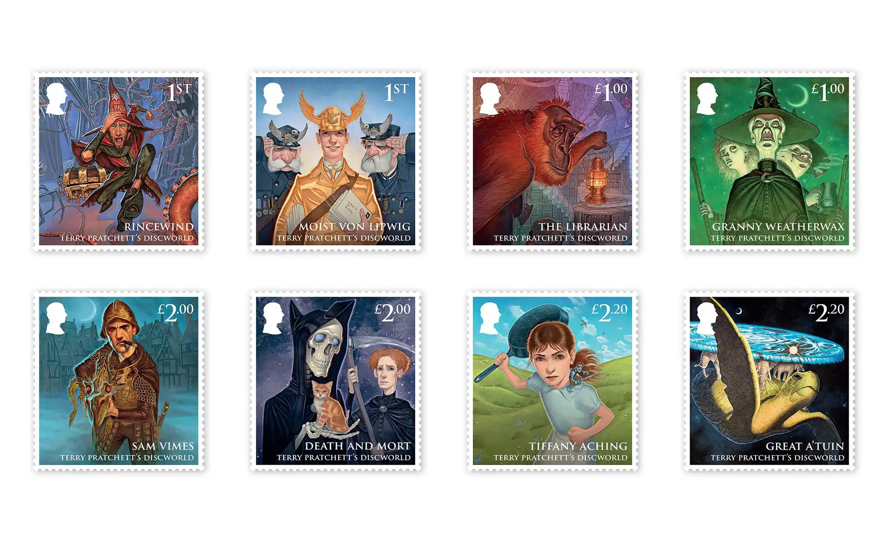 Paul worked on the Discworld stamps issued by the Royal Mail