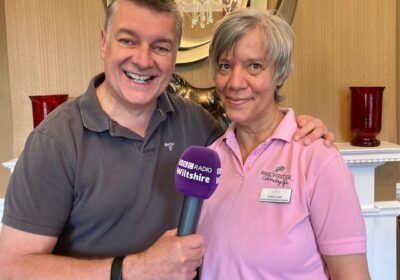 Gale Louw with Graham Rogers of BBC Radio Wiltshire Picture: Milford House