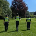 Police on patrol in Harnham as the summer holidays get underway. Picture: Wiltshire Police