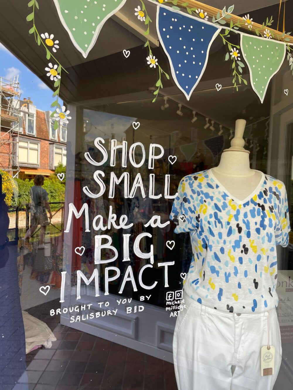 Conker Boutique's shop window Picture: Experience Salisbury collaboration with Michele Millidge