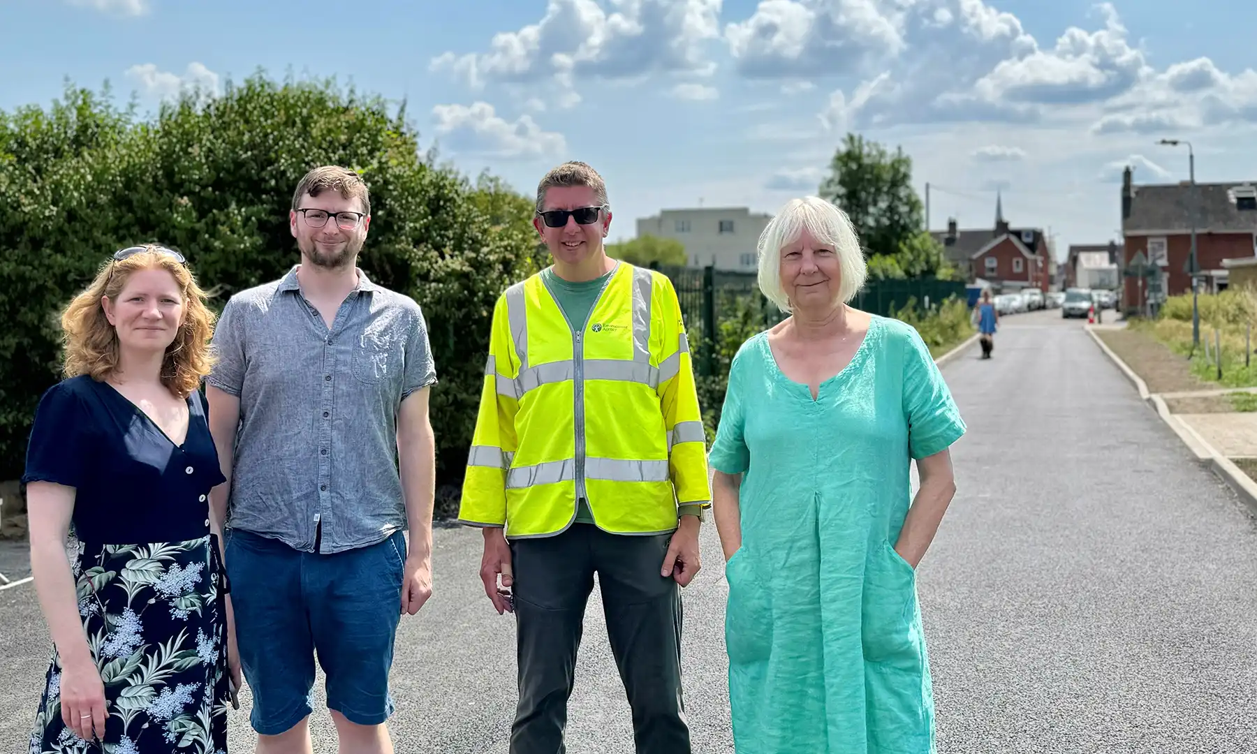 From left to right: Cllr Victoria Charleston, Cllr Samuel Charleston, Andy Wallis and Cllr Annie Riddle
