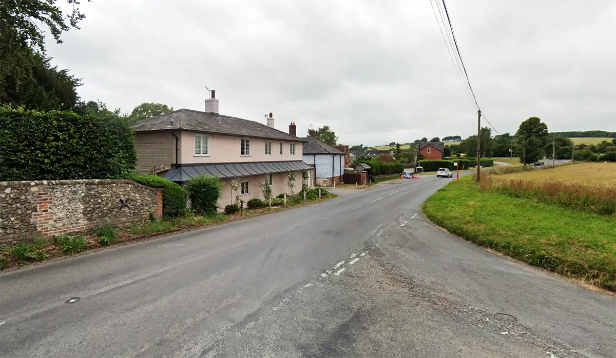 The crash happened on the junction of Portfield Road and the route to Bishopstone. Picture: Google