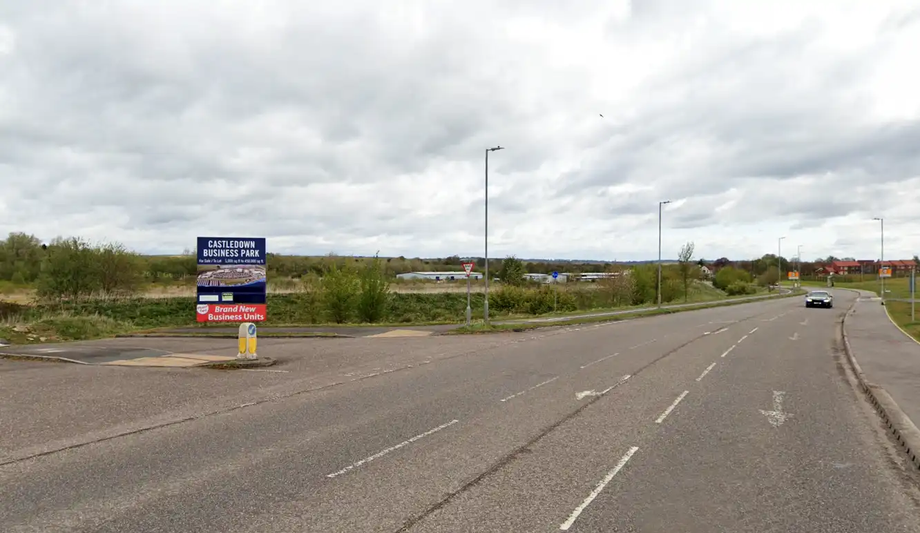 The development is planned for the extended Castledown Business Park, near Tidworth. Picture: Google