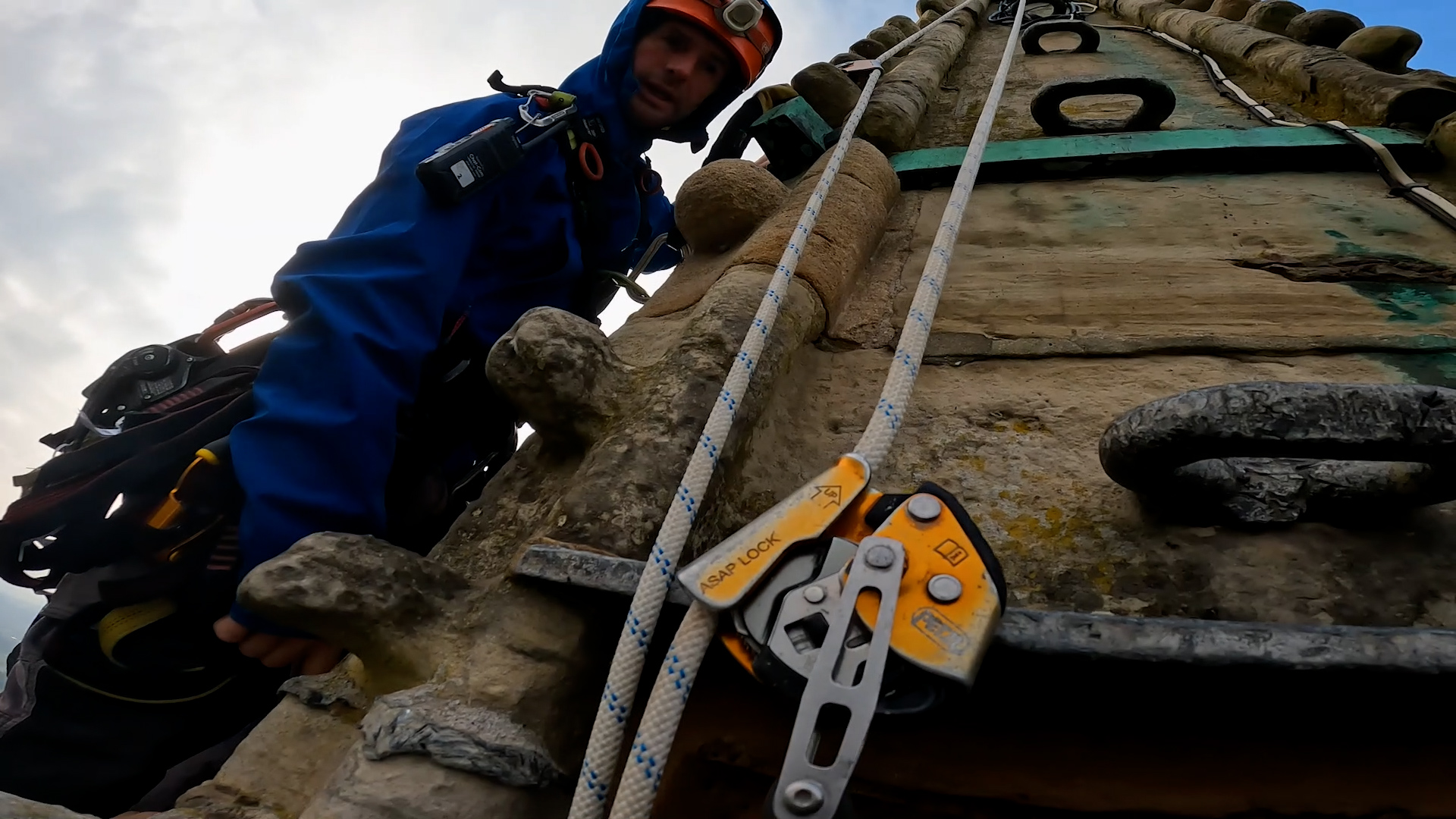 Arthur Needham joined the effort up Salisbury Cathedral's spire