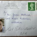 Historian James Holland, inset, received the letter - despite some incomplete address details! Picture: X/@James1940