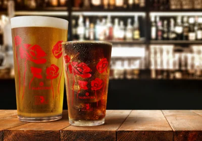 Special poppy pint glasses will be on offer at pubs in Dorset, Wiltshire, Somerset and beyond. Picture: Marston's