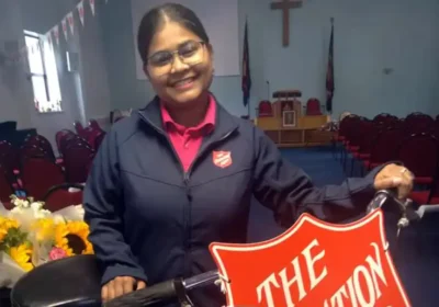 Martina Masih at Salisbury Salvation Army in Salt Lane