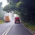 Crews were called to the scene, on the A303 near Chicklade, on Monday morning. Picture: Warminster Fire Station