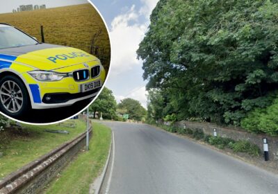 The lorry was damaged on the A338, past St Andrew's Church. Picture: Google