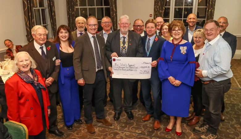 Wilton Rotary Club members with president Andy Rhind-Tutt presenting a cheque to the Stars Appeal, with guest speaker, Lord Lieutenant Mrs Sarah Troughton. Picture: Spencer Mulholland