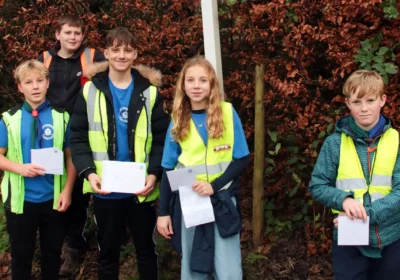 Harnham Scouts delivering Christmas post to Wiltshire villages