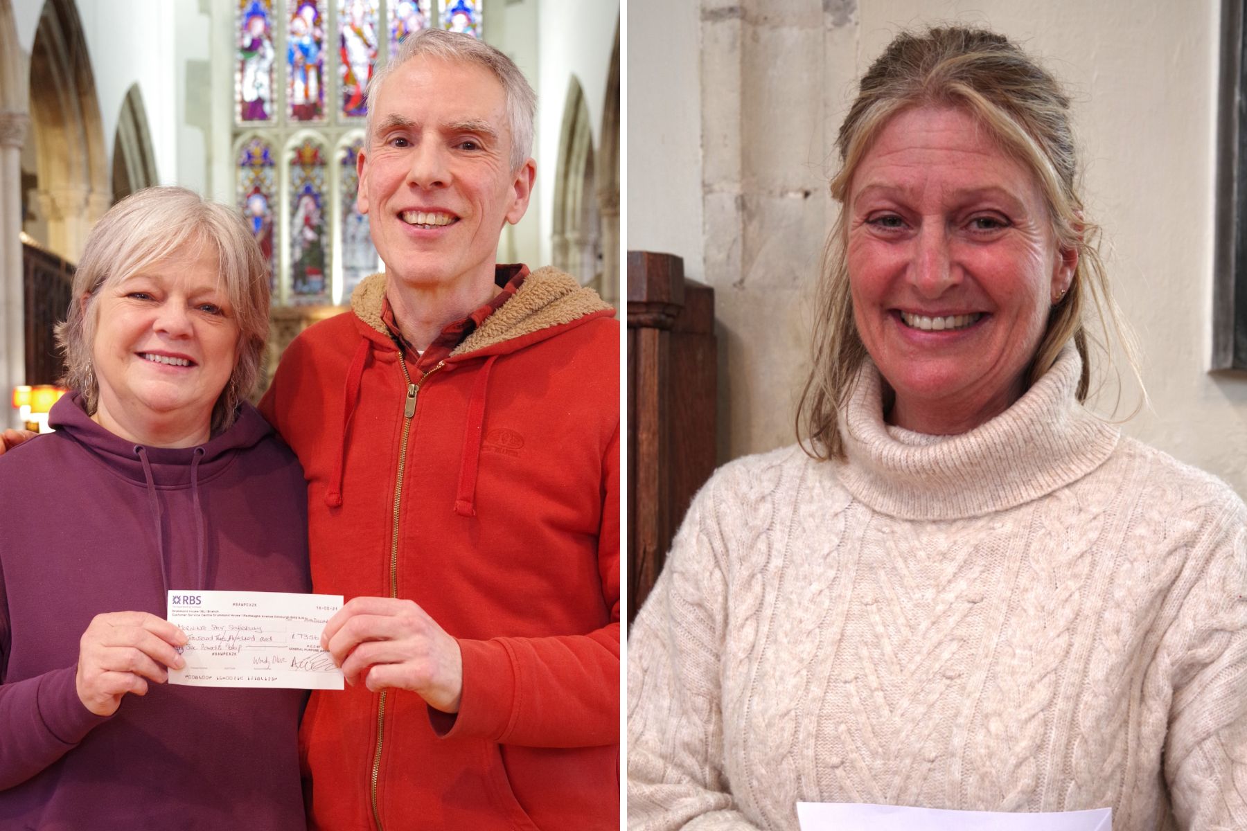 Kerry and Mike Badger of Morning Star Salisbury, left, and Charlotte Reading (Bell) from Christians against poverty (CAP)