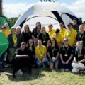 Wiltshire and Bath Air Ambulance volunteers and staff at the Middlewick Open Garden in June