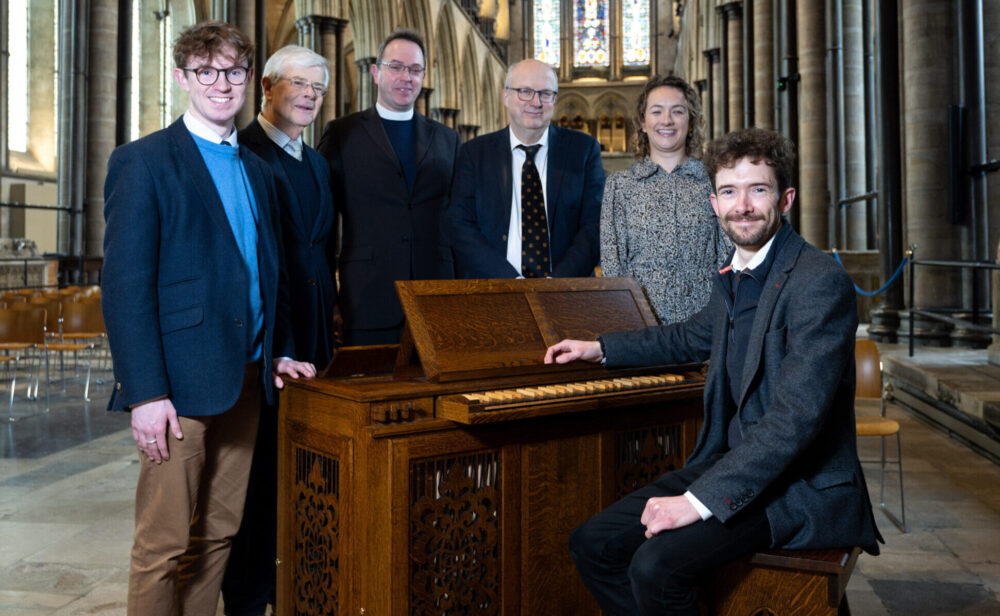 Left to right: Jacob Costard, Luke March, Revd Kenneth Padley, David Halls, Natalie Maylen and John Challenger Picture: Finnbarr Webster