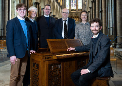 Left to right: Jacob Costard, Luke March, Revd Kenneth Padley, David Halls, Natalie Maylen and John Challenger Picture: Finnbarr Webster