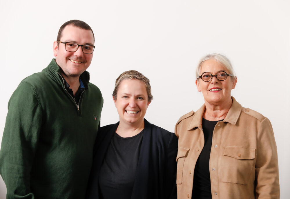 Left to right- Jonathan Gapper and Helen Gapper, Owner of Home Instead Salisbury and Romsey, and Liz Sillah, registered manager