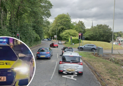 A car and a van reportedly collided near Harnham Gyratory Picture: Google