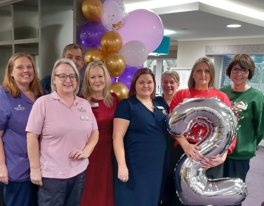 Staff celebrating the second anniversary of the care home Picture: Wilton Place Care Home