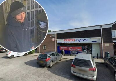 The man is wanted in connection with theft from Tesco Express in Ringwood. Pictures: Hampshire Police/Google