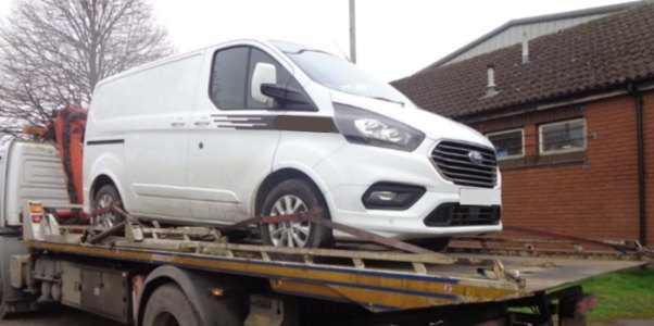 The van was seized from an address in Amesbury. Picture: Wiltshire Council/Wiltshire Police