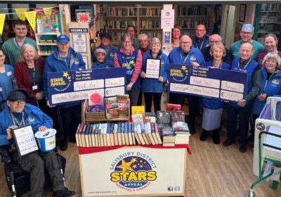 Stars Appeal Bookshop and bucket collection volunteers with hospital staff and Stars Appeal ambassadors Picture: Stars Appeal