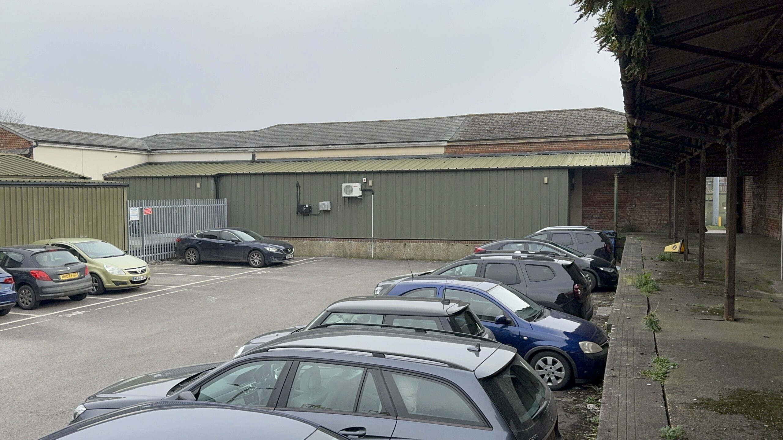 A look at the old GWR station building. The platform is where the cars are Picture: South Western Railway