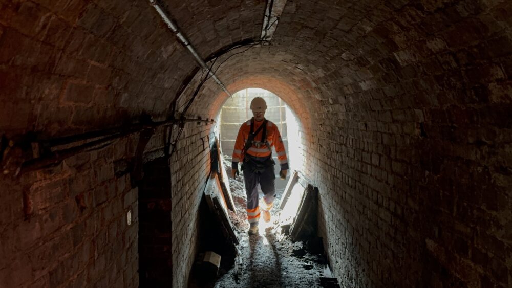 Inside the tunnel underneath Salisbury station Picture: South Western Railway