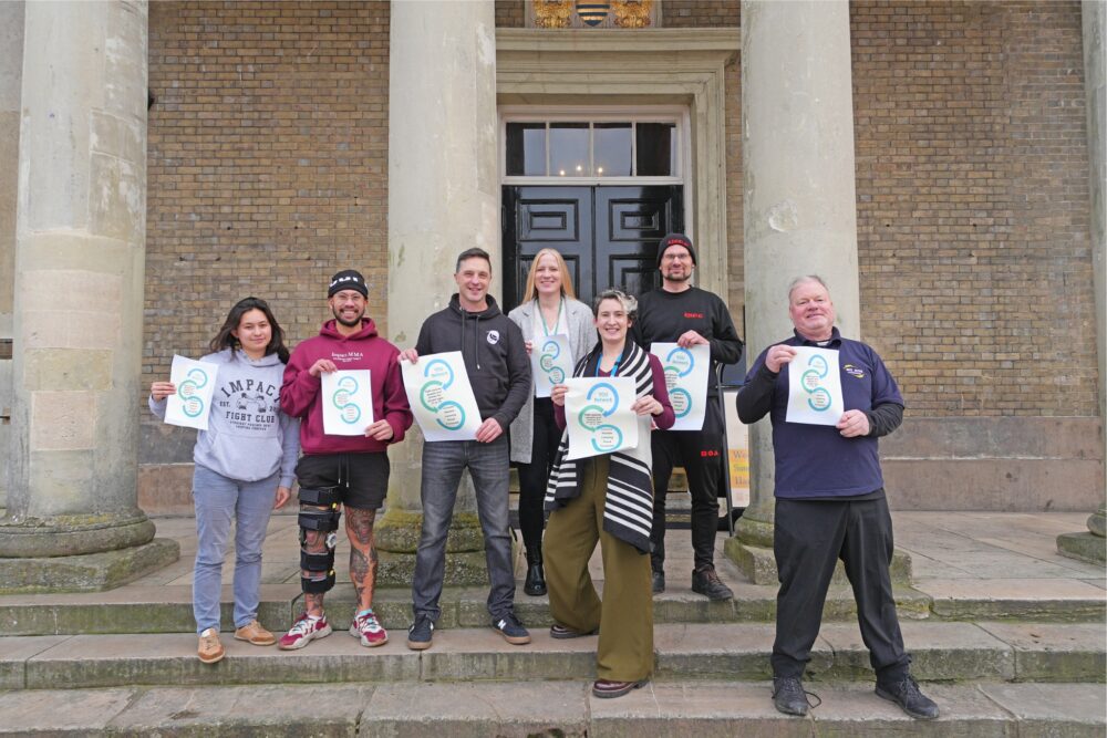 Left to right: Suzanne Wilson, Sherwin Uban, James Babb, Karlene Jammeh (engagement and partnership lead south at Wiltshire Council), Sarah Gregson, Robin Imeson, and Jonathan the Jester Picture: Salisbury City Council