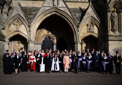 Dignitaries gathered at Salisbury Cathedral, for the rule of law service Picture: Finnbarr Webster