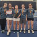 The senior girls team celebrating their victory Picture: South Wilts Grammar School