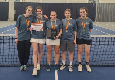 The senior girls team celebrating their victory Picture: South Wilts Grammar School