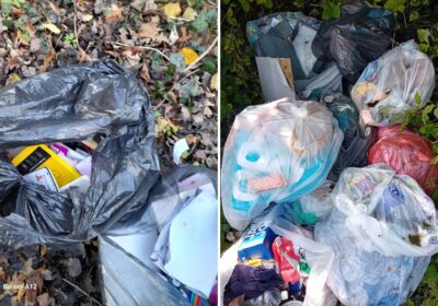 Waste dumped at the Beehive Park and Ride site, left, and in Wilton, right. Pictures: Wiltshire Council