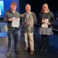 The two winners, Jake and Emily, with Salisbury Rotary Club president, Peter Mitchell Picture: Salisbury Rotary Club