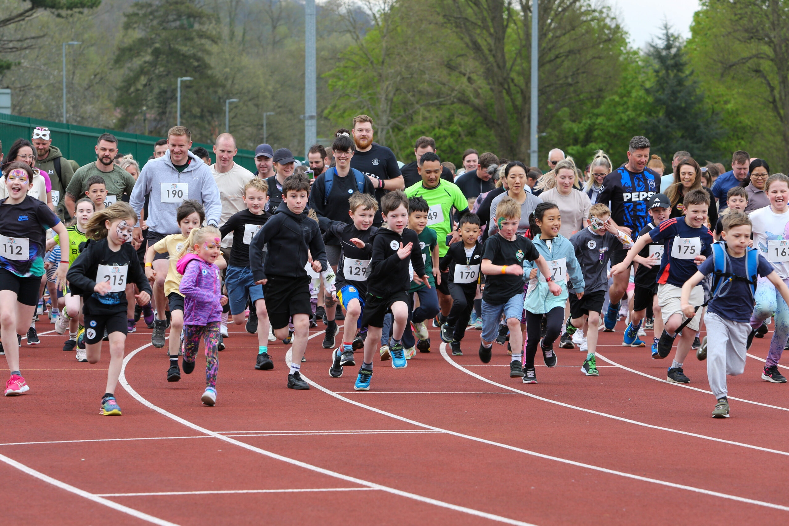 200 Little Troopers taking part in the fun run Picture: Dominic Parkes