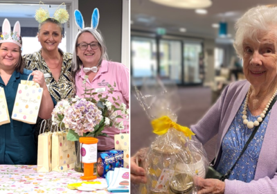 Residents enjoyed roast lamb, a mini egg cheesecake and plenty of chocolate of course Picture: Wilton Place