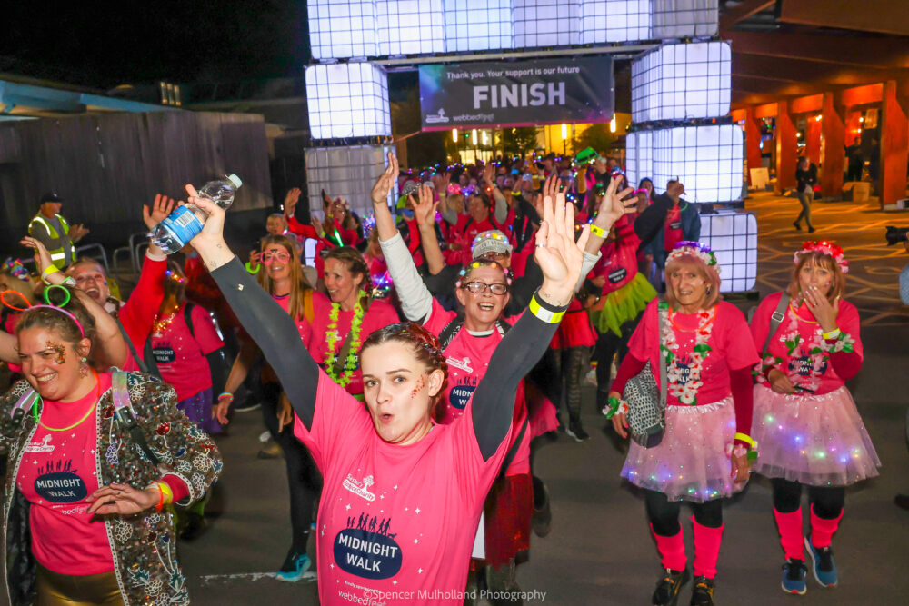 321 walkers set off from Five Rivers Leisure Centre for Salisbury Hospice Charity’s annual Midnight Walk Picture: Spencer Mulholland