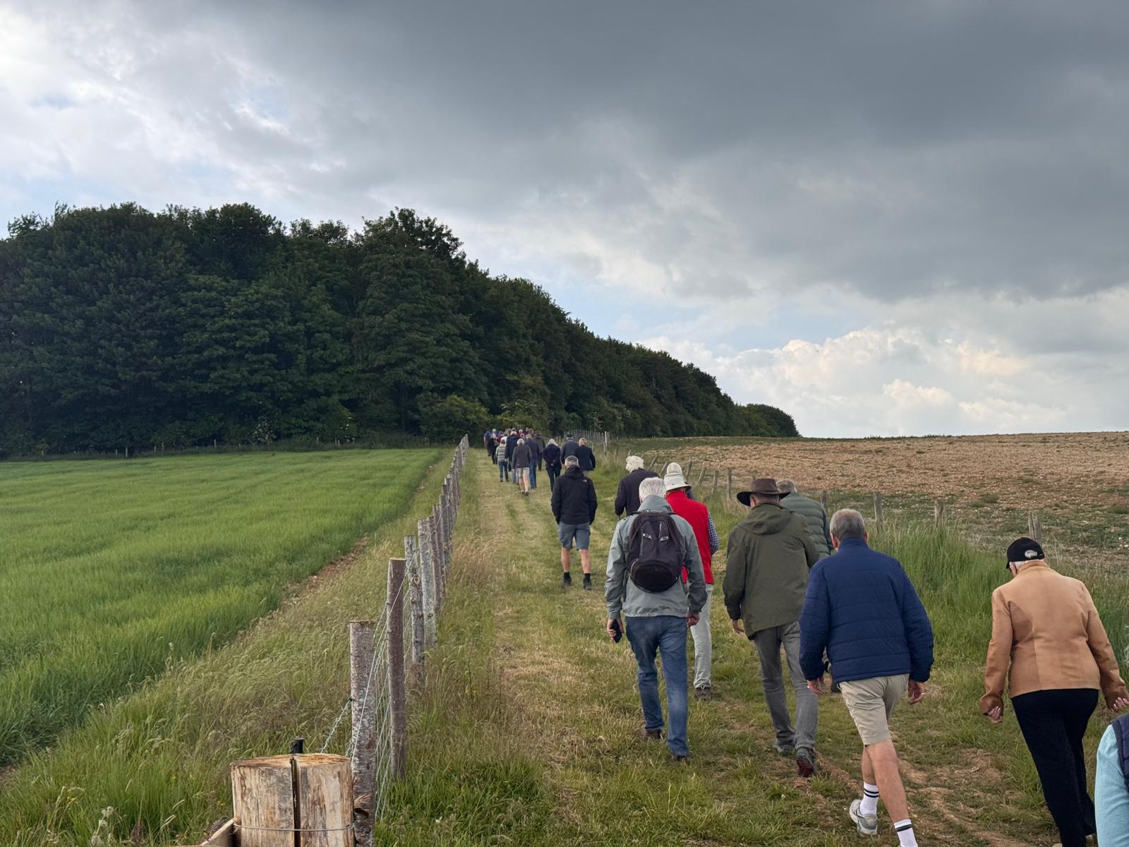 Walkers on the new bridleway at RSPB Roundbarrow Narrow Reserve Picture: Wiltshire Council