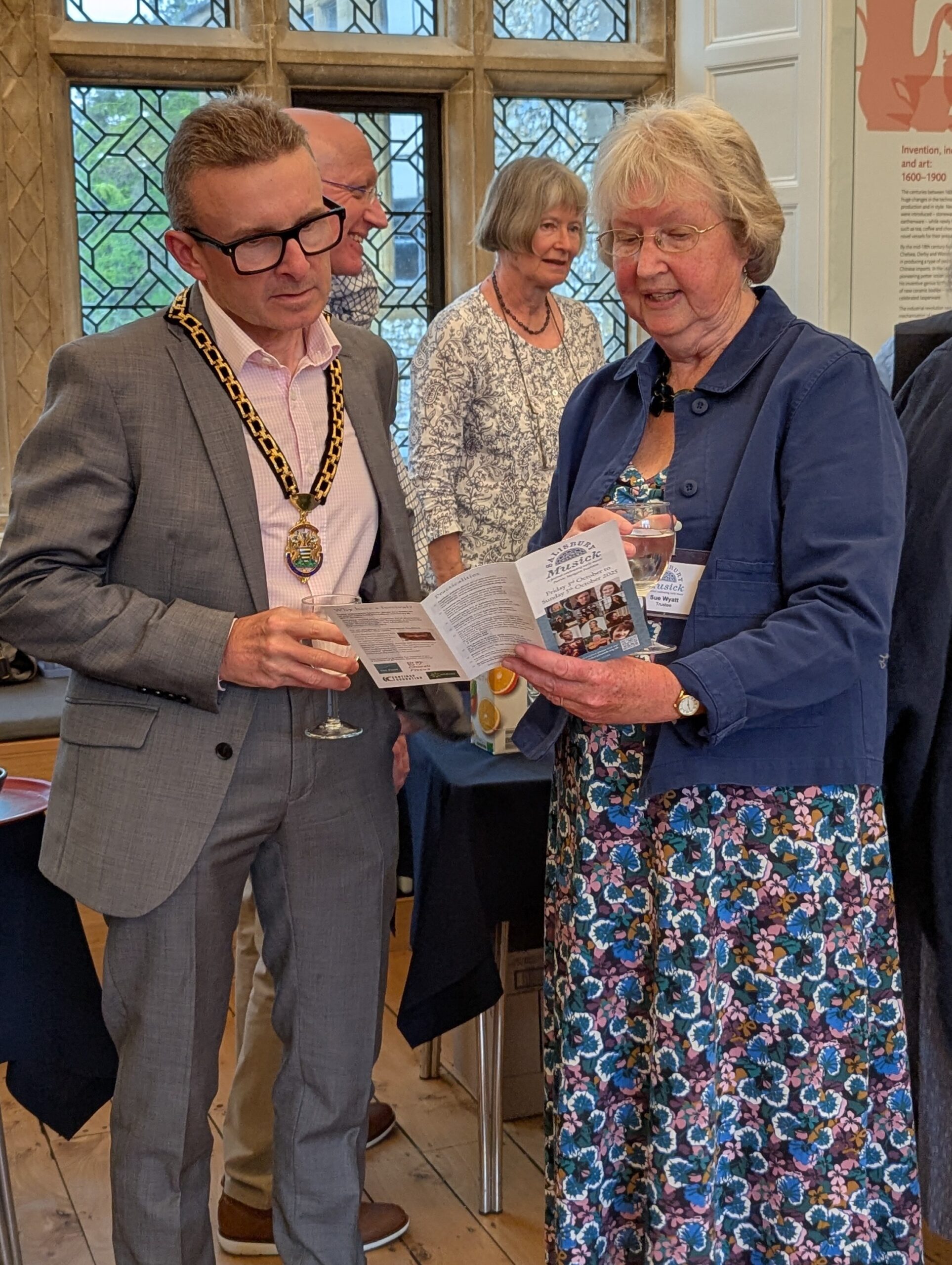 Alan Bayliss, deputy mayor, with Salisbury Musick trustee Sue Wyatt Picture: Salisbury Musick
