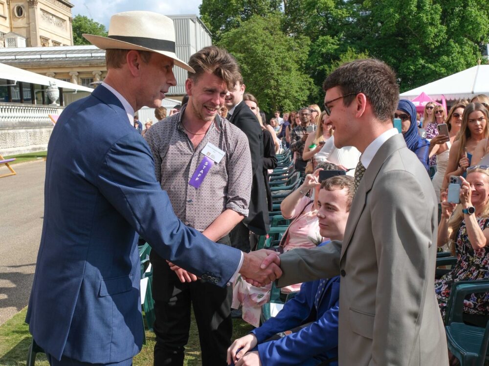 Cameron met the Duke of Edinburgh at a special celebration at Buckingham Palace Picture: DofE/Ian Smithers
