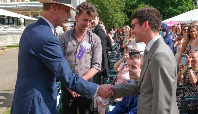 Cameron met the Duke of Edinburgh at a special celebration at Buckingham Palace Picture: DofE/Ian Smithers