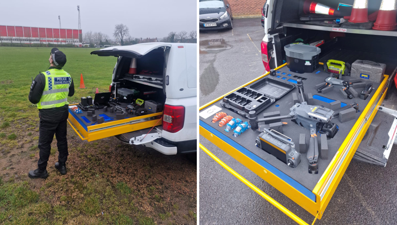 The GWP foam tray being used by Wiltshire Police’s UAV team Picture: GWP